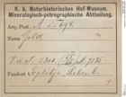Etiketten zu Gold (NHMW-MIN-Ai694)
